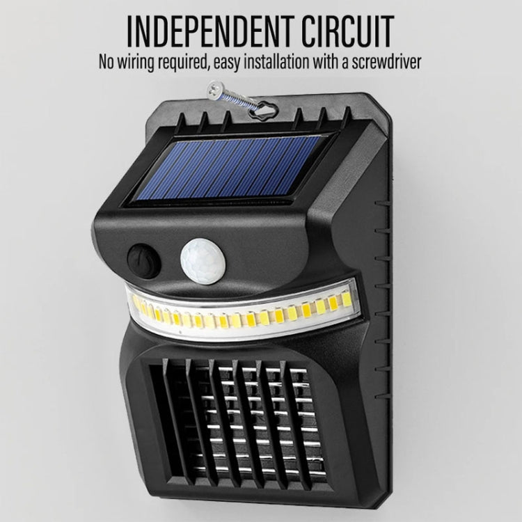 E-SMARTER W792 LED Solar Wall Light With Purple Light Mosquito Control Function Human Intelligent Sensor Outdoor Garden Lamp, White Light, White Light+Yellow Light