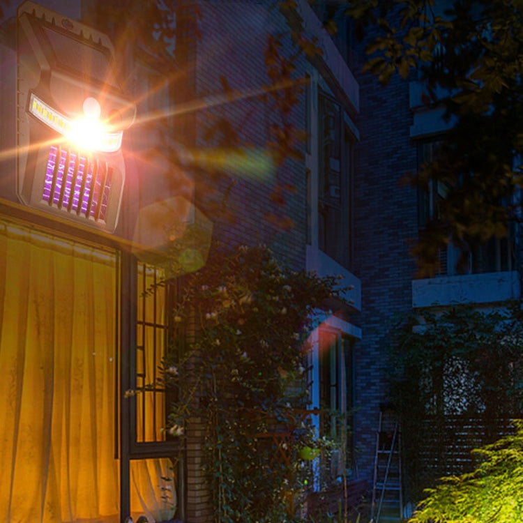 E-SMARTER W792 LED Solar Wall Light With Purple Light Mosquito Control Function Human Intelligent Sensor Outdoor Garden Lamp, White Light, White Light+Yellow Light