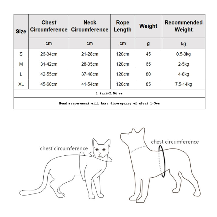 Hundeleine mit Weste, Teddy-Brustgurt und Kette, Größen: S, M, L, XL