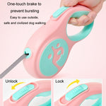 Automatische, einziehbare und tragbare Hundeleine für kleine und mittelgroße Hunde, 5 m