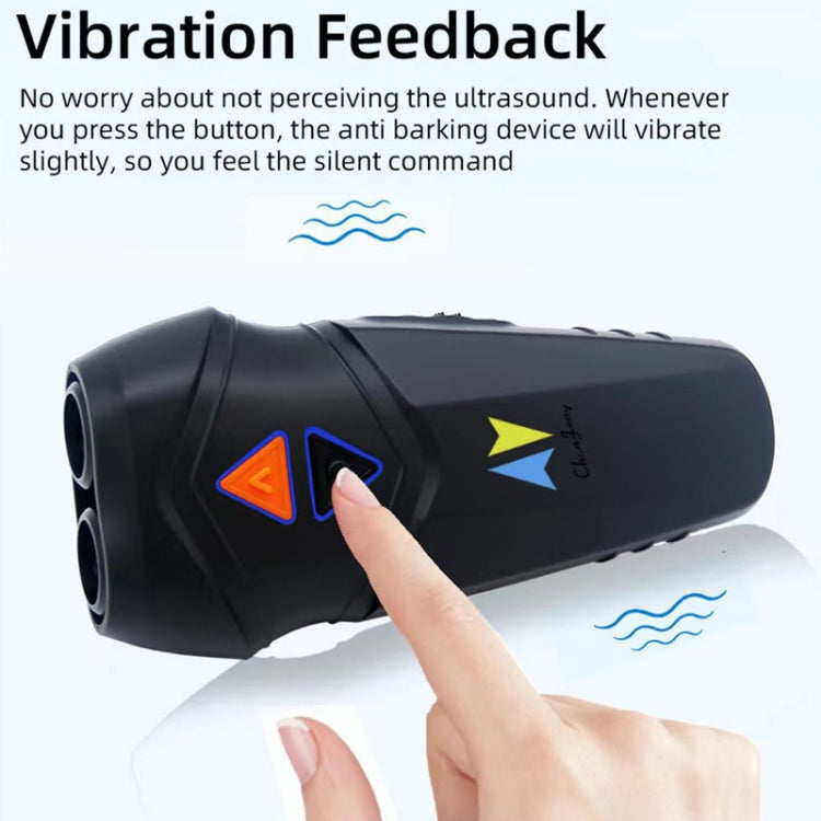 Chanfong Ultraschall-Handgerät zur Hundeabwehr, tragbar, mit zwei Sonden, hohe Leistung, Stoppt Bellen