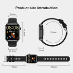 T12Pro 1,85-Zoll IP67 wasserdichte Sport- und Gesundheitsüberwachungs-Smartwatch mit Bluetooth-Anruffunktion