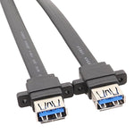 Motherboard USB3.0 Panel Cable Front 19Pin To Dual-Port A Female Data Flat Cable, 30cm, 50cm, 80cm
