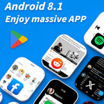 LOKMAT APPLLP 4 MAX 2.02-Inch Android 8.1 Full Network Wifi Card Bluetooth Smart Watch, 4G+64G(Silver), 4G+64G(Navy Blue)