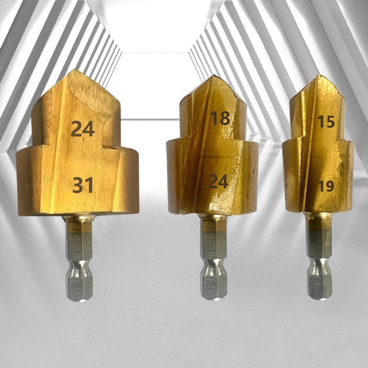 Hexagonal Shank PPR Step Drill Bits Leak Repairing And Connecting Tools, #20, #25, #32