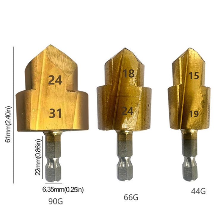 Hexagonal Shank PPR Step Drill Bits Leak Repairing And Connecting Tools, #20, #25, #32