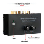 Vinyl Record Player Preamplifier, EU Plug, PP500 EU Plug