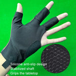 GUTENG Three Finger Thin Breathable Wear-Resistant Non-Slip Snooker Billiard Gloves, Left Hand Half Finger (Printed Black), Left Hand Half Finger (Printed Blue), Left Hand Full Finger (Gray), Left Hand Full Finger (Printed Black)                       ...