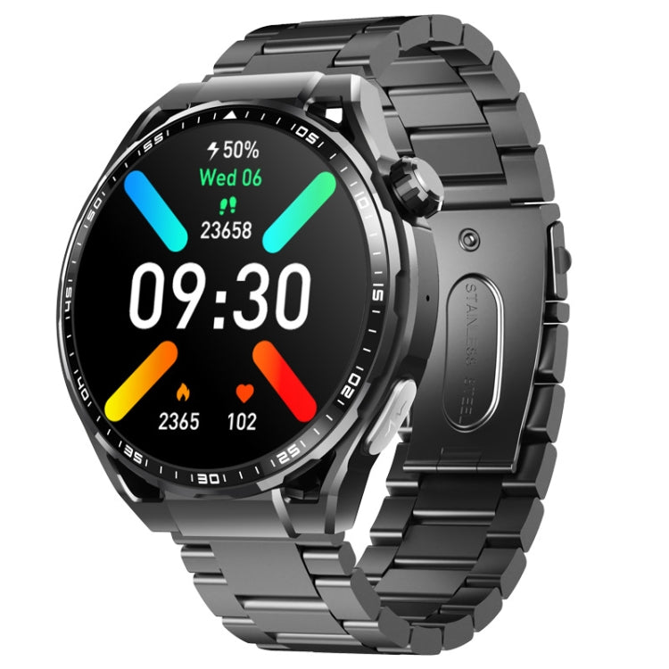 F200 Smartwatch mit EKG-Funktion, Blutzuckermessung, 1,55-Zoll-Runddisplay, erhältlich in: Schwarz (Silikon), Schwarz (Leder), Schwarz-Braun (Leder), Schwarz (Milan), Schwarz (3-Perlen-Edelstahl), Schwarz (Bambus), Schwarz-Grau (Silikon)