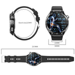 F200 Smartwatch mit EKG-Funktion, Blutzuckermessung, 1,55-Zoll-Runddisplay, erhältlich in: Schwarz (Silikon), Schwarz (Leder), Schwarz-Braun (Leder), Schwarz (Milan), Schwarz (3-Perlen-Edelstahl), Schwarz (Bambus), Schwarz-Grau (Silikon)