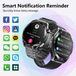 F200 Smartwatch mit EKG-Funktion, Blutzuckermessung, 1,55-Zoll-Runddisplay, erhältlich in: Schwarz (Silikon), Schwarz (Leder), Schwarz-Braun (Leder), Schwarz (Milan), Schwarz (3-Perlen-Edelstahl), Schwarz (Bambus), Schwarz-Grau (Silikon)