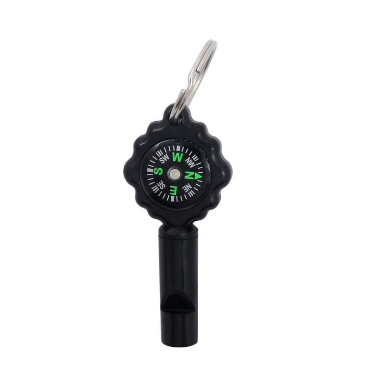 2 In 1 Whistle Compass Outdoor Survival Whistle Plastic Compass With Mountaineering Buckle, WH-2
