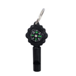 2 In 1 Whistle Compass Outdoor Survival Whistle Plastic Compass With Mountaineering Buckle, WH-2