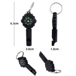 2 In 1 Whistle Compass Outdoor Survival Whistle Plastic Compass With Mountaineering Buckle, WH-2