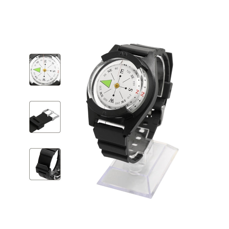 Silicone Strap Waterproof Portable Outdoor Wristwatch Style Compass, P304