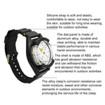 Silicone Strap Waterproof Portable Outdoor Wristwatch Style Compass, P304