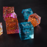 Silicone Dice Resin Molds with 7 Standard Polyhedral Stereoscopic Dice Cavities, Dice