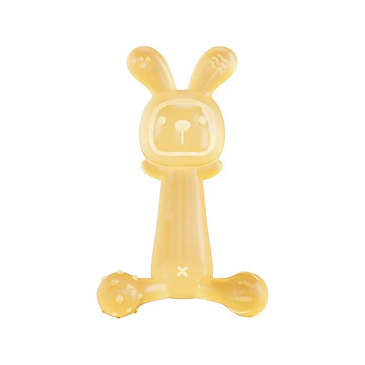 Bunny Baby Teether BPA Free Food-Grade Silicone Teether Infant Teething Stick Anti-Eating Hand, Nano Color, Pink, Transparent, With Box Nano Color, With Box Pink, With Box Transparent