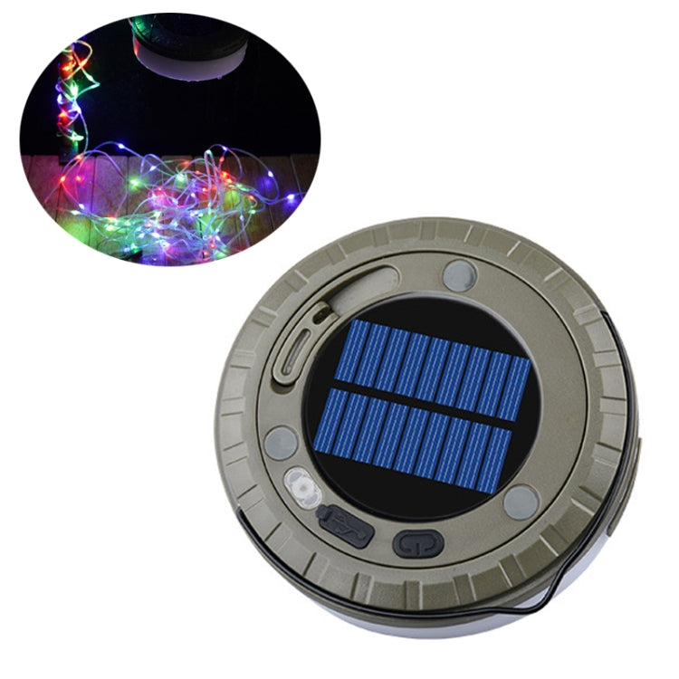 Solar LED Camping Light Type-C Charging Colorful String Lights, 10m Warm Color Light, 10m Single Warm Light
