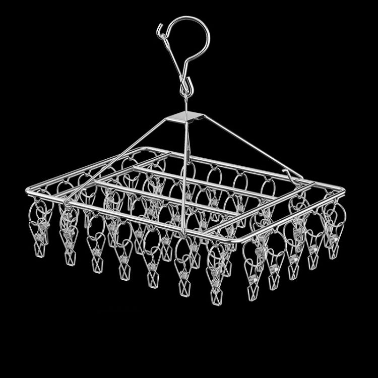 Square Socks Drying Hanger Stainless Steel Multifunctional Windproof Drying Rack, 24x30cm 20 Clips, 35x27cm 30 Clips, 35x27cm40 Clips, 40x30cm 40 Clips, 40x25cm 50 Clips, 40x25cm 60 Clips