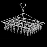Square Socks Drying Hanger Stainless Steel Multifunctional Windproof Drying Rack, 24x30cm 20 Clips, 35x27cm 30 Clips, 35x27cm40 Clips, 40x30cm 40 Clips, 40x25cm 50 Clips, 40x25cm 60 Clips