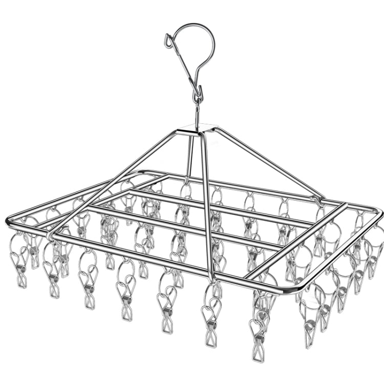 Square Socks Drying Hanger Stainless Steel Multifunctional Windproof Drying Rack, 24x30cm 20 Clips, 35x27cm 30 Clips, 35x27cm40 Clips, 40x30cm 40 Clips, 40x25cm 50 Clips, 40x25cm 60 Clips