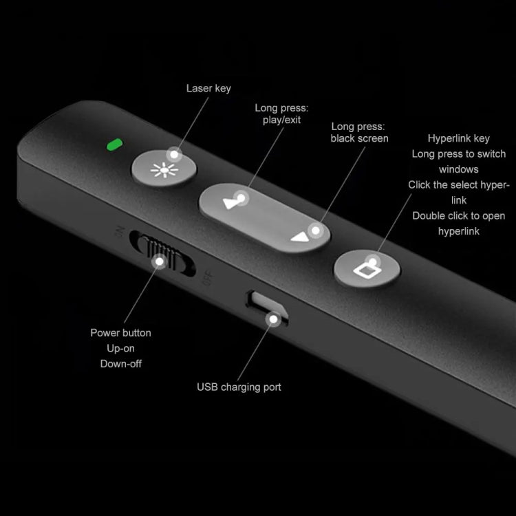 B1 Multimedia Infrared Laser Pointer Teaching Business Wireless PPT Page Turning Pen, B1 (Black), B1 (White), B1 (Pink)