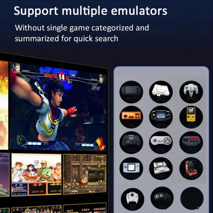 Console de jeu vidéo X9 Ultra avec double manette sans fil 2,4 GHz, 64 Go et plus de 37 000 jeux, 128 Go et plus de 42 000 jeux, 256 Go et plus de 60 000 jeux.