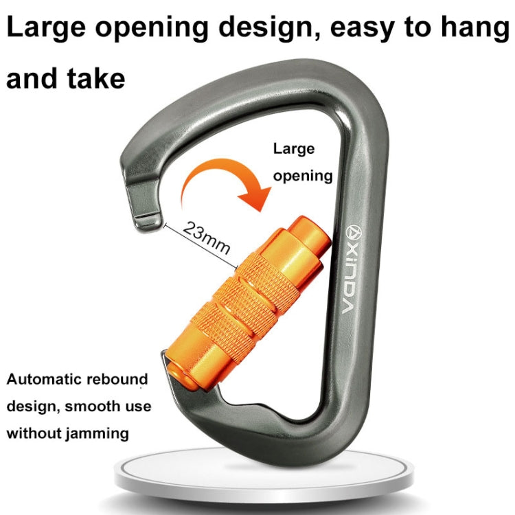XINDA XD-8128 Outdoor Rock Climbing Load-bearing Carabiner Survive Kits, Automatic-Gray, Automatic-Black, Threaded-Gray, Threaded-Black, Threaded-Orange, Threaded-Blue, Threaded-Dark Green