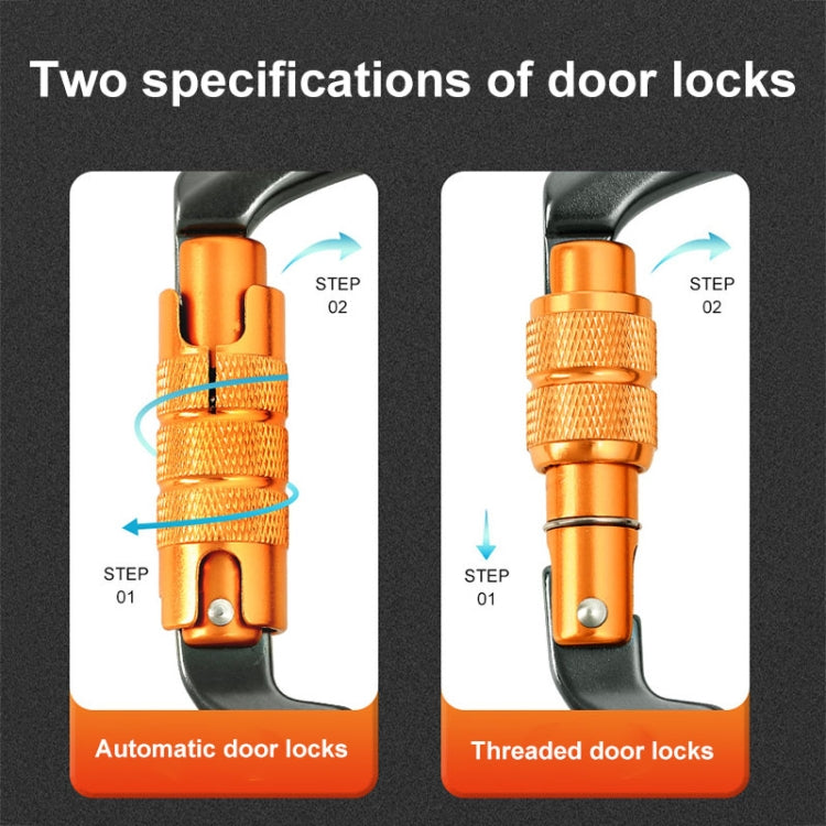 XINDA XD-8128 Outdoor Rock Climbing Load-bearing Carabiner Survive Kits, Automatic-Gray, Automatic-Black, Threaded-Gray, Threaded-Black, Threaded-Orange, Threaded-Blue, Threaded-Dark Green