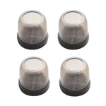 4pcs / Set Thickened Wear-Resistant Table And Chair Leg Covers Household Quiet Non-Slip Stool Foot Protector, Mini Small Round Transparent, Mini Small Round Light Gray, Mini Small Round Light Brown, Mini Small Square Transparent                        ...
