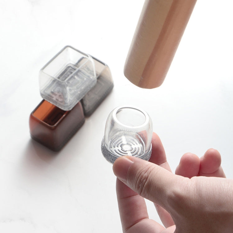 4pcs / Set Thickened Wear-Resistant Table And Chair Leg Covers Household Quiet Non-Slip Stool Foot Protector, Mini Small Round Transparent, Mini Small Round Light Gray, Mini Small Round Light Brown, Mini Small Square Transparent                        ...