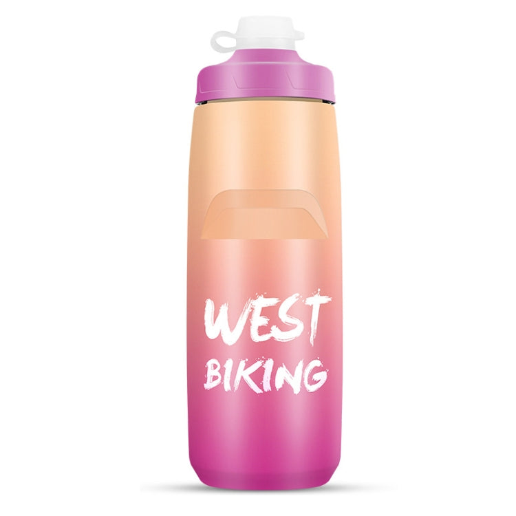 زجاجة ماء للدراجة WEST BIKING بسعة 750 مل كوب ماء محمول للدراجات الخارجية، تدرج أبيض وردي، تدرج أسود رمادي، تدرج أزرق، تدرج أخضر داكن، تدرج أخضر وردي، تدرج أصفر أخضر، تدرج أسود أخضر، تدرج أسود أحمر