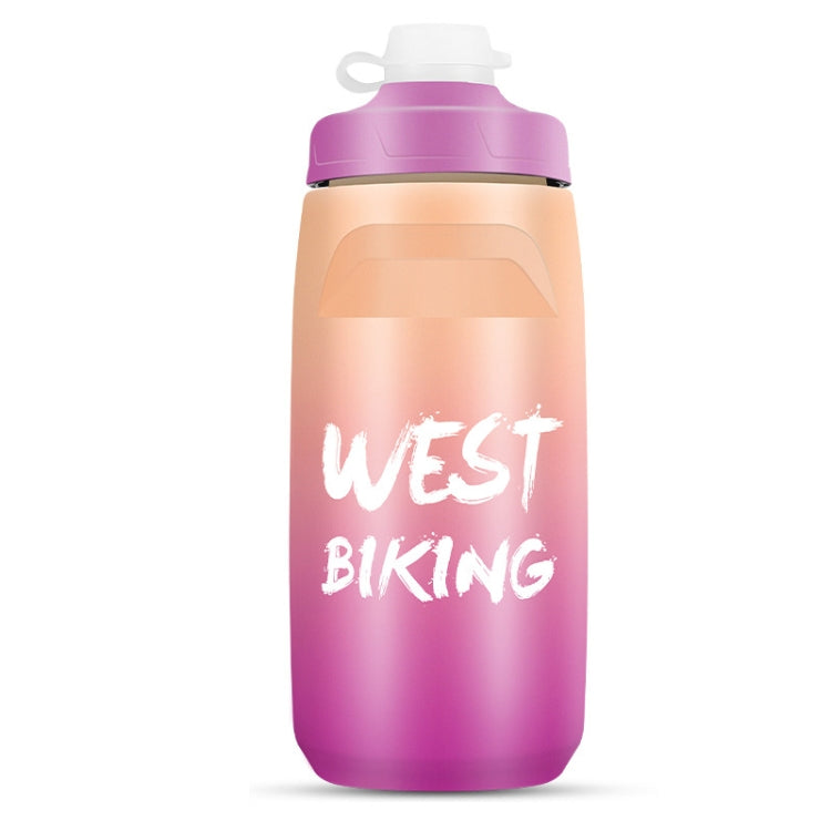 زجاجة ماء للدراجة WEST BIKING بسعة 620 مل كوب ماء محمول للدراجات الخارجية، تدرج أبيض وردي، تدرج أسود رمادي، تدرج أزرق، تدرج أخضر داكن، تدرج أخضر وردي، تدرج أصفر أخضر، تدرج أسود أخضر، تدرج أسود أحمر