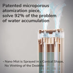 مرطب هواء مكتبي JisuLife HU16 بمنافذ ضباب مزدوجة، بني قابل لإعادة الشحن، أبيض قابل لإعادة الشحن، أبيض يعمل بالقابس، بني يعمل بالقابس