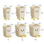 Cute Square Trash Can Household Living Room Bathroom Garbage Bin, 7L Standing White, 12L Standing White, 16L Standing White, 7L Standing Brown, 12L Standing Brown, 16L Standing Brown, 7L Sitting White, 12L Sitting White, 16L Sitting White