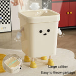 Cute Square Trash Can Household Living Room Bathroom Garbage Bin, 7L Standing White, 12L Standing White, 16L Standing White, 7L Standing Brown, 12L Standing Brown, 16L Standing Brown, 7L Sitting White, 12L Sitting White, 16L Sitting White