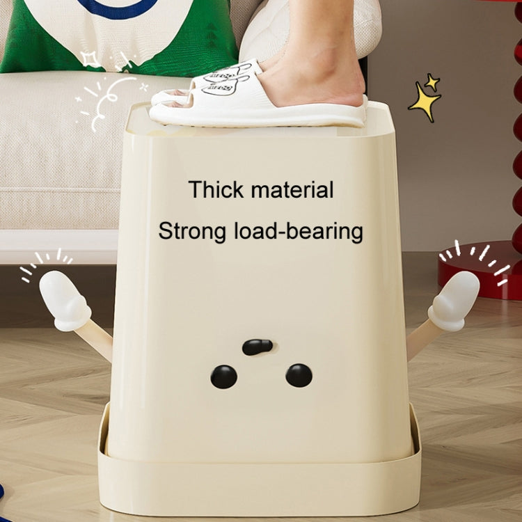 Cute Square Trash Can Household Living Room Bathroom Garbage Bin, 7L Standing White, 12L Standing White, 16L Standing White, 7L Standing Brown, 12L Standing Brown, 16L Standing Brown, 7L Sitting White, 12L Sitting White, 16L Sitting White