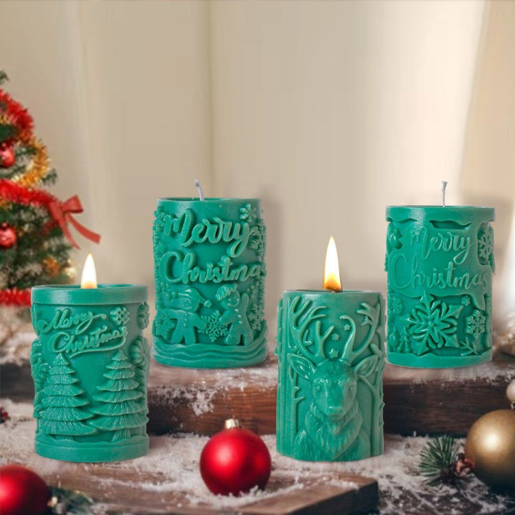 Christmas Aromatherapy Candle Cylinder DIY Silicone Mold, ZL-845, ZL-846, ZL-849, ZL-850