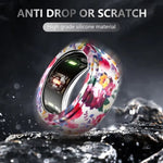 For Samsung Galaxy Ring / Oura Ring Silicone Elastic Printing Cover Scratch Resistant Case, S, M