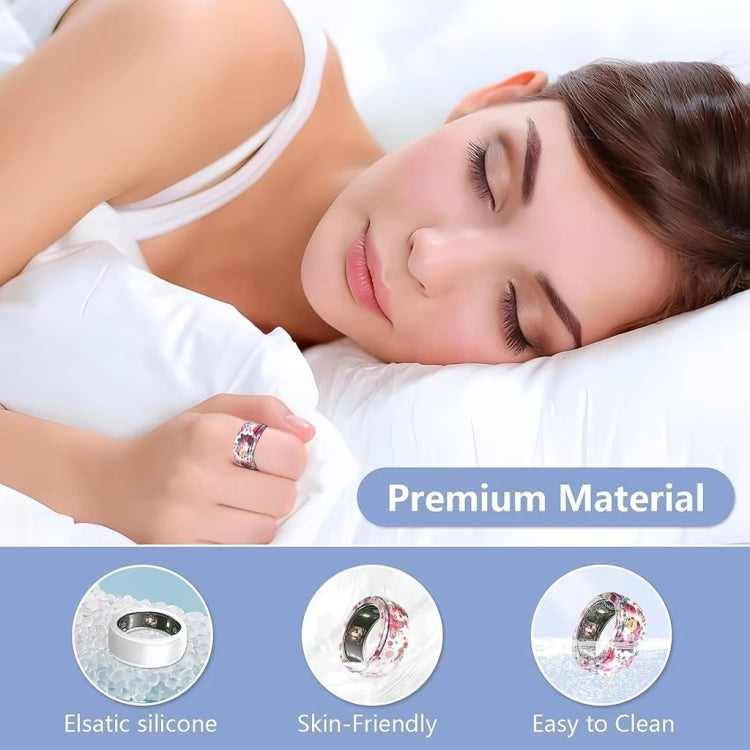 For Samsung Galaxy Ring / Oura Ring Silicone Elastic Printing Cover Scratch Resistant Case, S, M