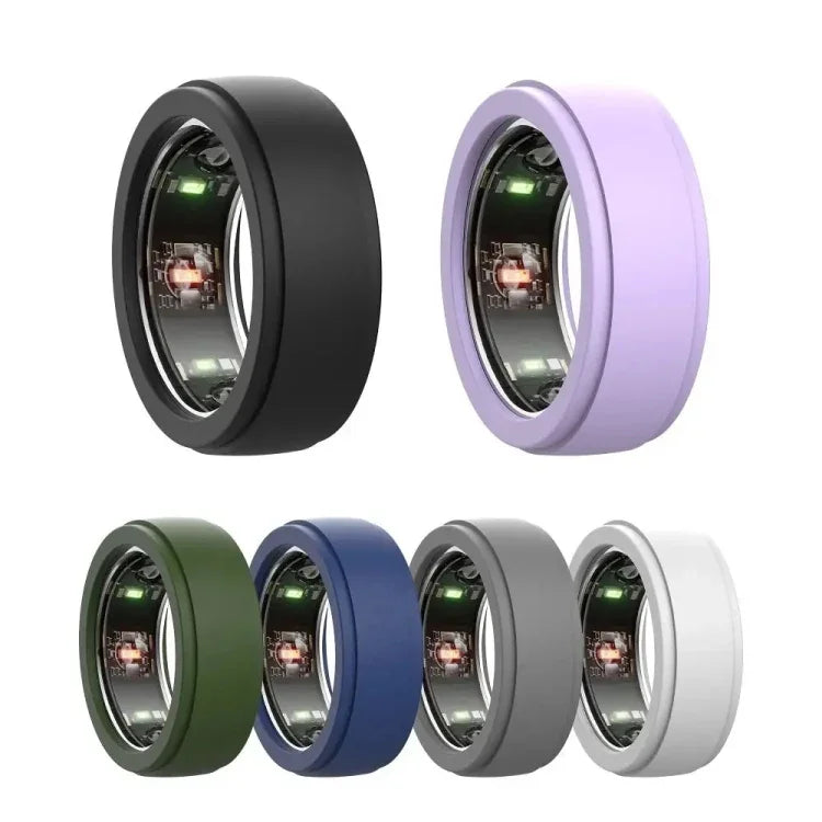 For Samsung Galaxy Ring / Oura Ring Silicone Solid Color Cover Scratch Resistant Case, S, M