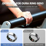 For Samsung Galaxy Ring / Oura Ring Silicone Solid Color Cover Scratch Resistant Case, S, M
