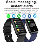 Smart Watch Ring ECG Temperature Heart Rate Blood Pressure Health Bluetooth Talking Watch, Black Silicone, Red Silicone, Blue Silicone, Black Leather, Brown Leather