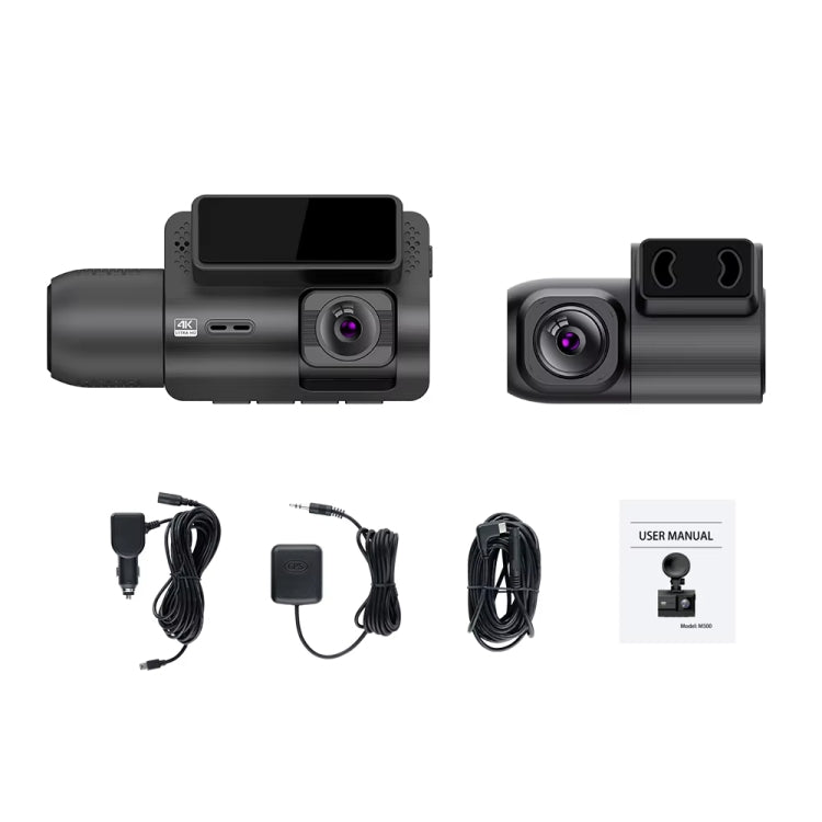 M700A 3 Channels Car Recorder 4K UHD Front+1080P Inside+2K Rear+GPS+WIFI Dash Cam, M700A