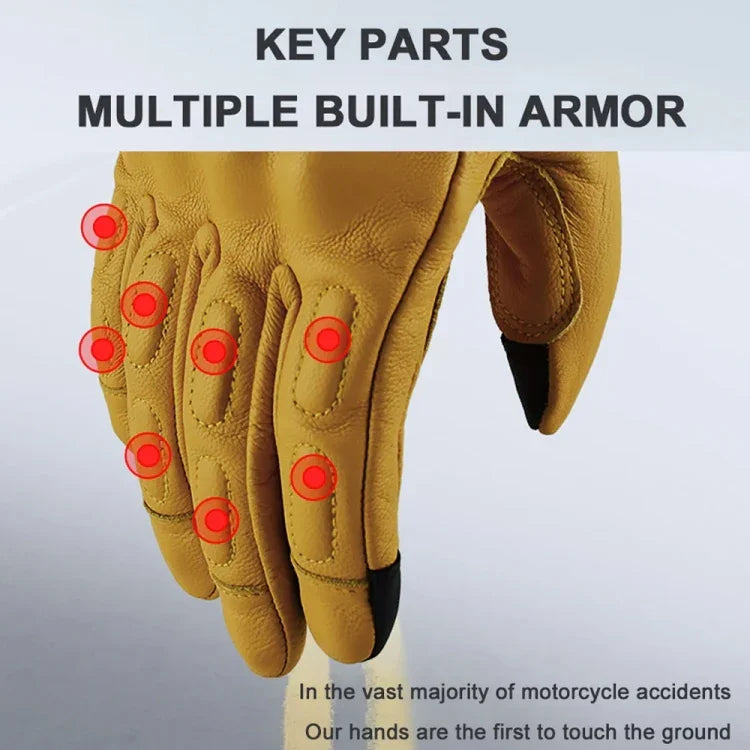 GHOST RACING Motorcycle Riding Anti-fall Warm Breathable Full-finger Gloves, M, L, XL, XXL