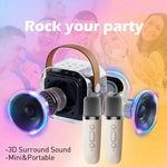 Outdoor Home Portable Wireless Karaoke Sound Cell Phone Integrated Microphone Smart Speaker, With Single Mic White, With Single Mic Pink, With Single Mic Blue, With Dual Mic White, With Dual Mic Pink, With Dual Mic Blue