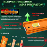 Pair 150W Four Copper Tube 24 LED Spotlight Car Headlight, 9005, 9006, 9012, H1, H4, H7, H11
