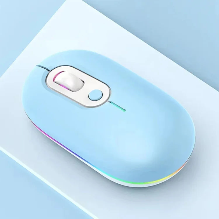 Rechargeable Illuminated Silent Wireless Mouse, 2.4G Pink, 2.4G Blue, 2.4G Green, 2.4G+Bluetooth Pink, 2.4G+Bluetooth Blue, 2.4G+Bluetooth Green