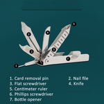 5 In 1 Multi Tool Small Outdoor Gadgets With SIM Tray Ejector, Screwdriver, Bottle Opener, Etc, 5 In 1